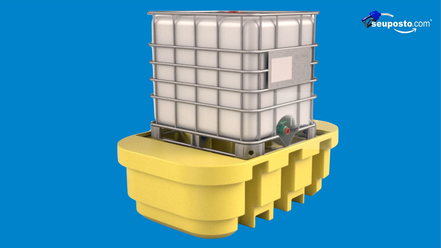 Ibc Container de 1000 Litros Reservatório para Combustível SeuPosto
